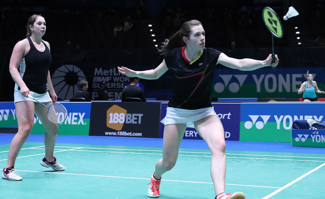 All England 2015 - Day 1 - Jenny Moore & Victoria Williams of England