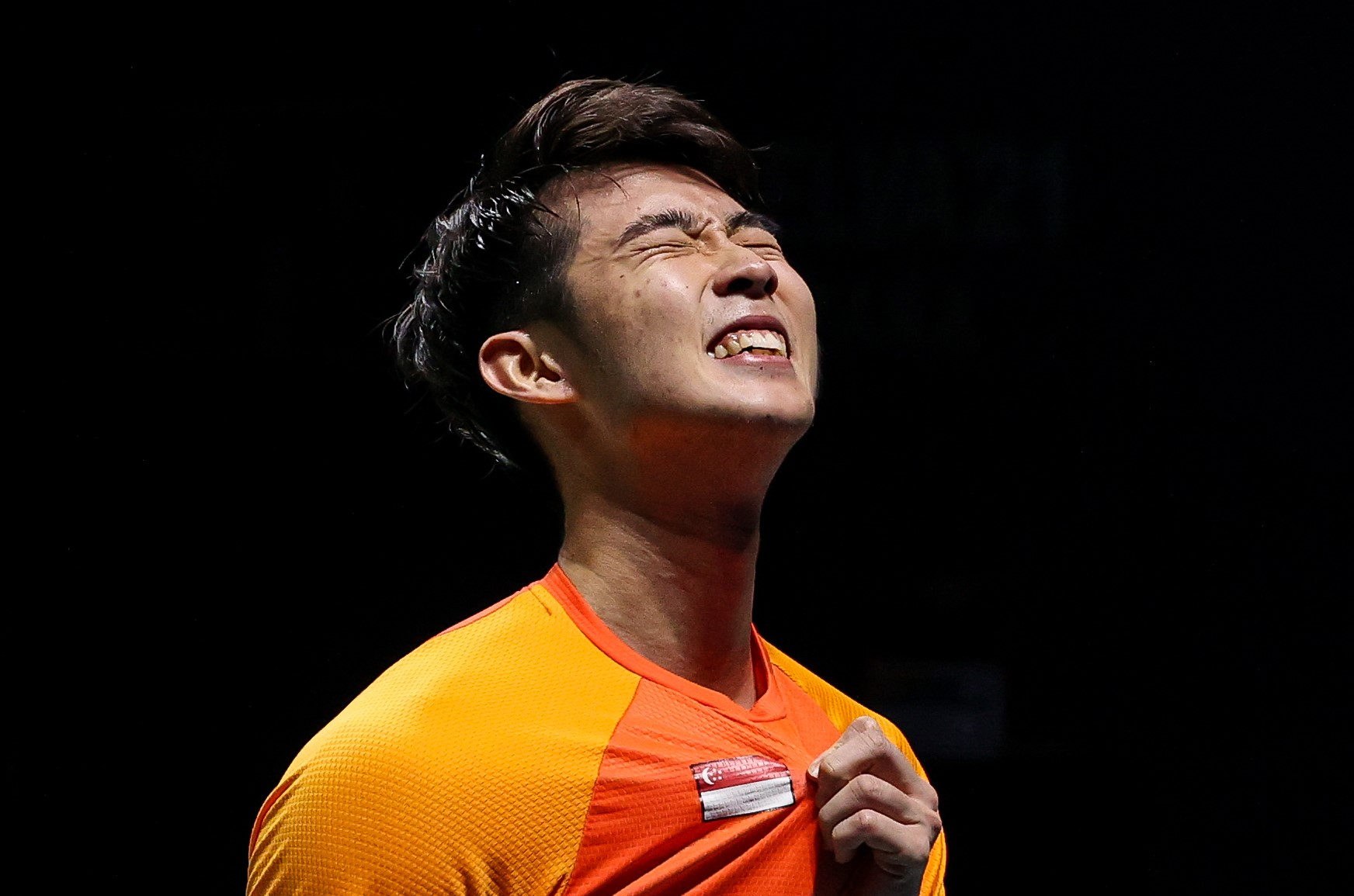 Loh Kean Yew during his winning campaign at the World Championships 2021