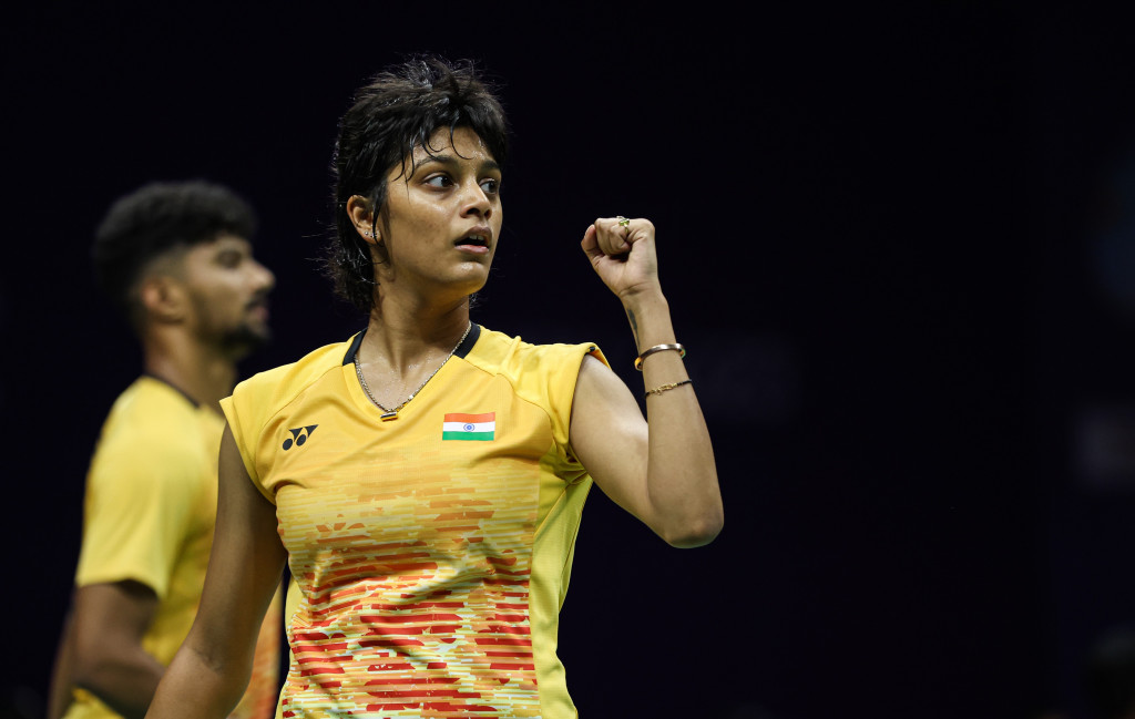 Tanisha Crasto and Sai Pratheek nearly earned a point for India.